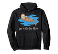 Flow Otter Parent Child Relax Hoodie - Fun Novelty Design Unisex - T-Shirt, Sweatshirt, Hoodie