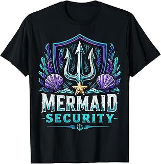 Funny Dad Mermaid Security T-Shirt Unisex T-shirt, Sweatshirt, Hoodie, Long Sleeve Tee - T-Shirt, Sweatshirt, Hoodie