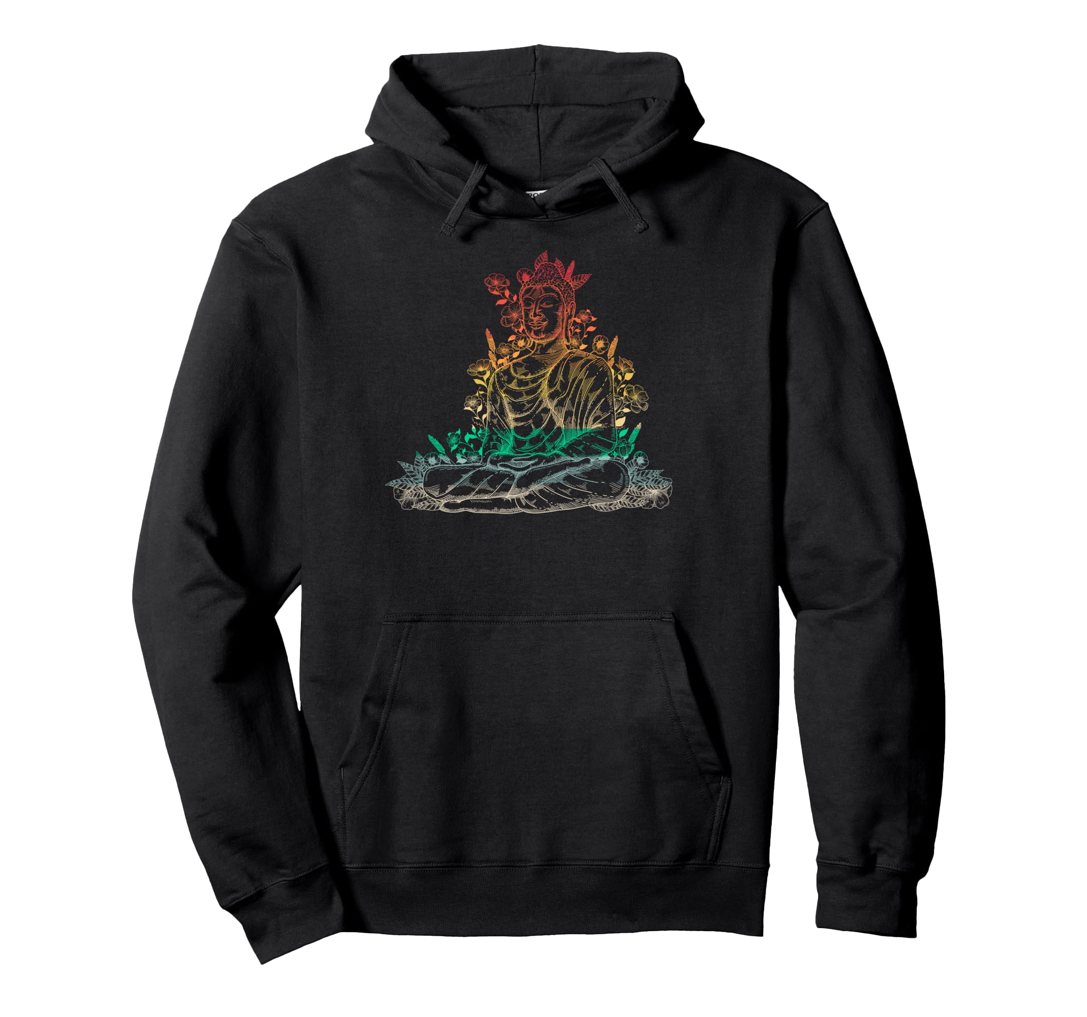 Buddha Yoga Lotus Pose Mandala Hoodie - Minimalist Print Men Women - T-Shirt, Sweatshirt, Hoodie