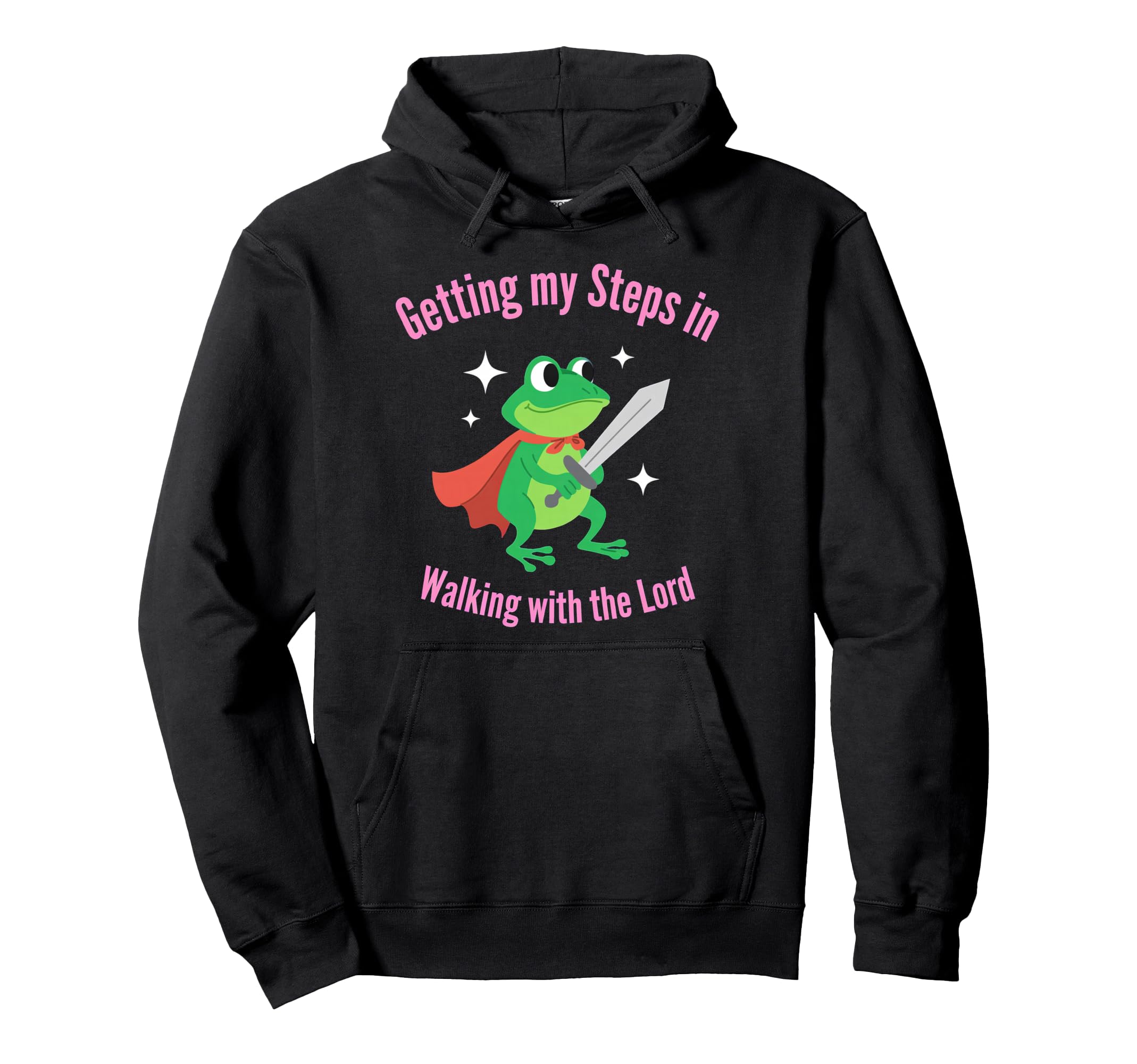 Getting My Steps Walking Lord Frog Hoodie - Graphic Print for Adults - T-Shirt, Sweatshirt, Hoodie