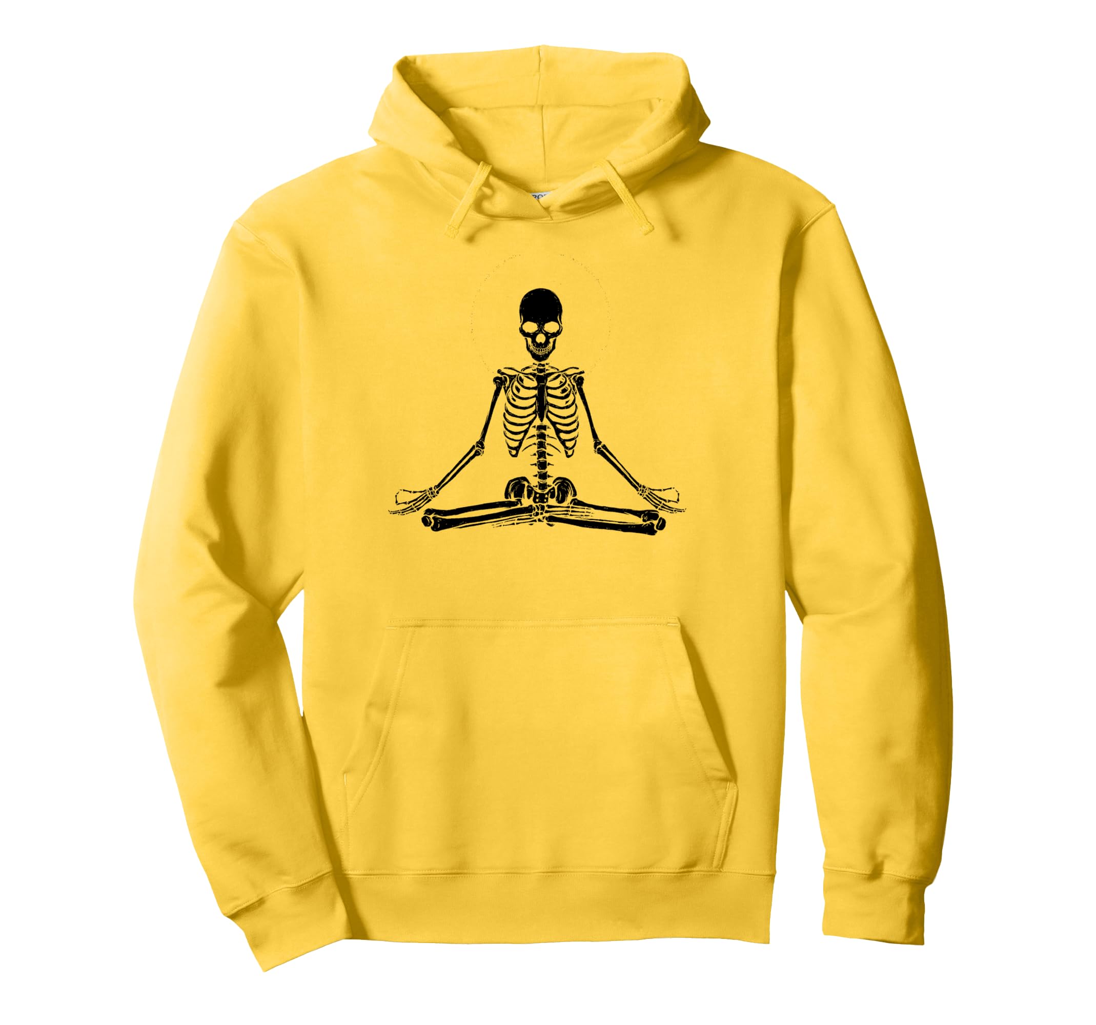Skeleton Meditation Yoga Zen Spiritual Hoodie - Trendy Graphic Unisex - T-Shirt, Sweatshirt, Hoodie