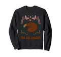 You Are Enough Fox Floral Moon Sweatshirt - Aesthetic Graphic Men Women - T-Shirt, Sweatshirt, Hoodie