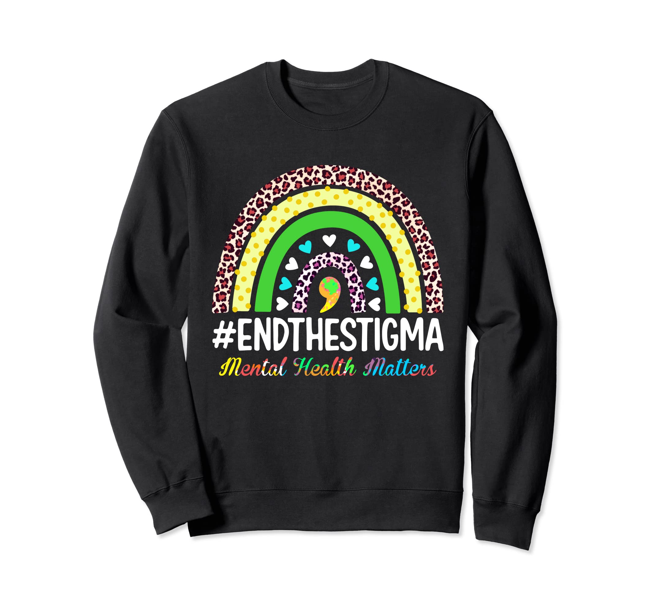 Mental Health Support Green Sweatshirt - Custom Art Print for Adults - T-Shirt, Sweatshirt, Hoodie