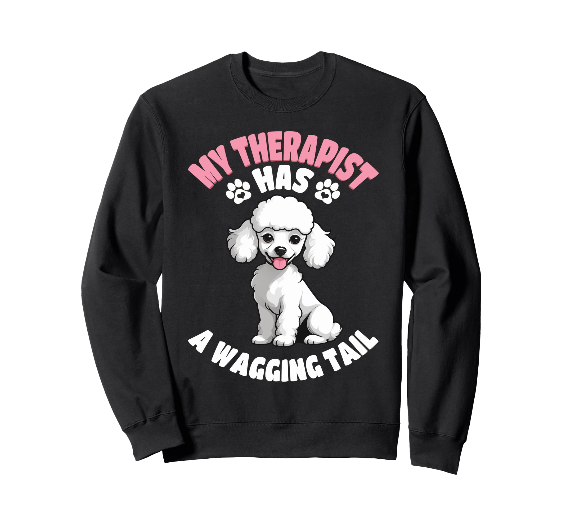 Funny Therapy Service Dog Poodle Sweatshirt - Unique Graphic for Adults - T-Shirt, Sweatshirt, Hoodie