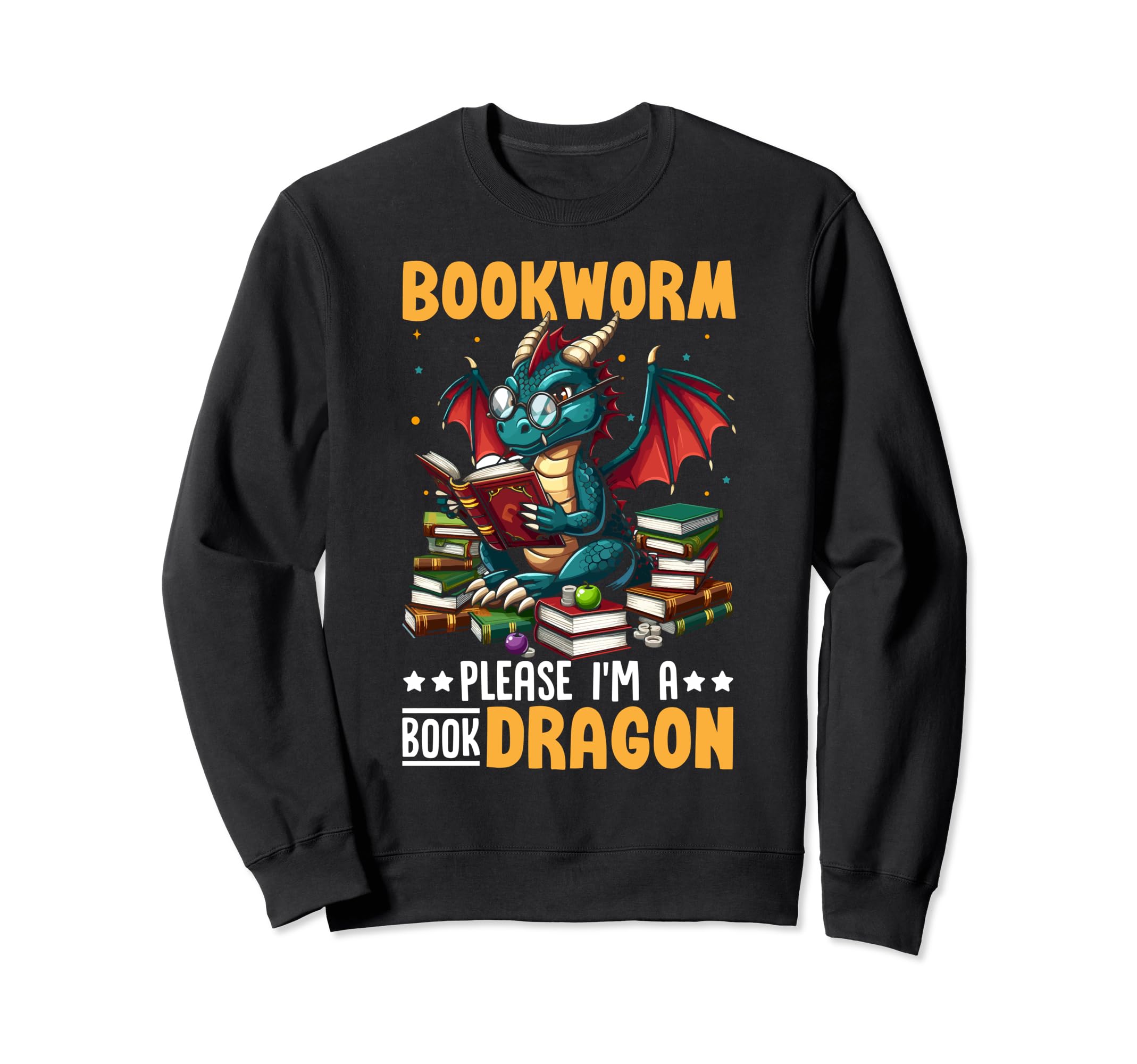 Bookworm Please Im Book Dragon Sweatshirt - Minimalist Print Men Women - T-Shirt, Sweatshirt, Hoodie