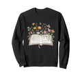 Wildflowers Book Reading Nature Sweatshirt - Streetwear Style for Adults - T-Shirt, Sweatshirt, Hoodie