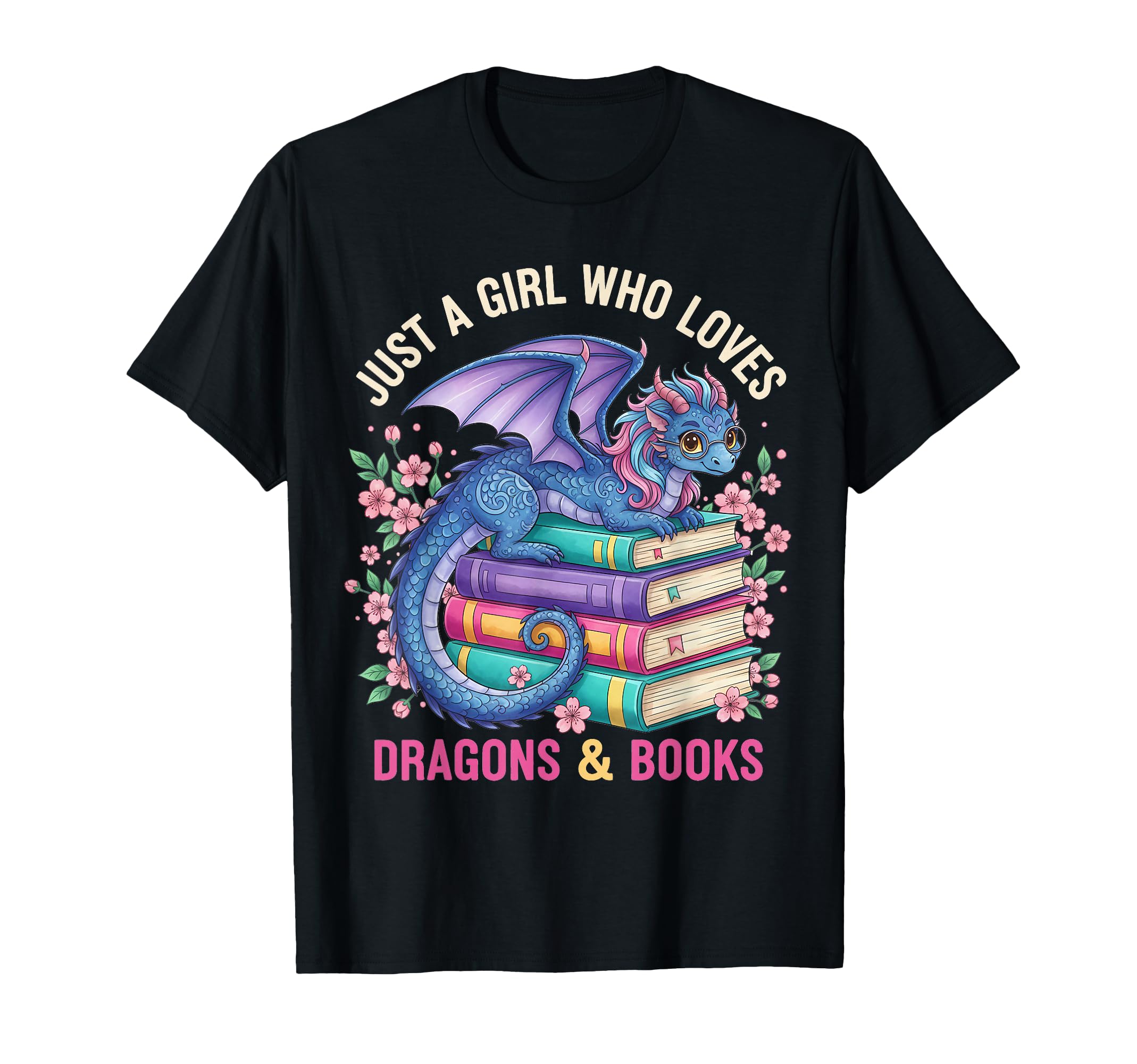 Just Who Loves Dragons And Books T-Shirt - Aesthetic Graphic Men Women - T-Shirt, Sweatshirt, Hoodie