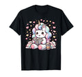 Funny Anime Kawaii Rainbow Unicorn Reading T-Shirt - Trendy Graphic Unisex - T-Shirt, Sweatshirt, Hoodie