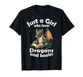Just Who Loves Dragons And Books T-Shirt - Novelty Apparel Men Women - T-Shirt, Sweatshirt, Hoodie