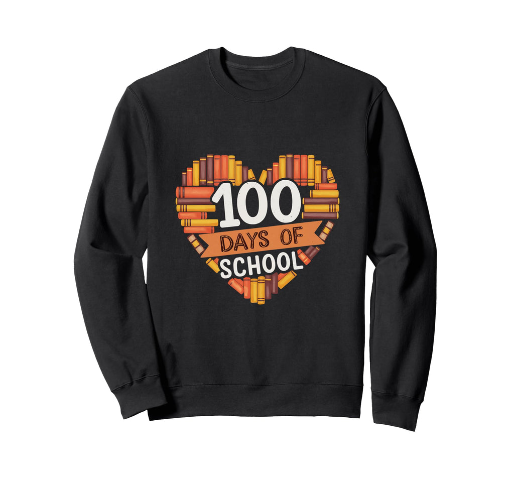 Bibliophile 100 Days School Book Sweatshirt - Fun Novelty Design Men Women - T-Shirt, Sweatshirt, Hoodie