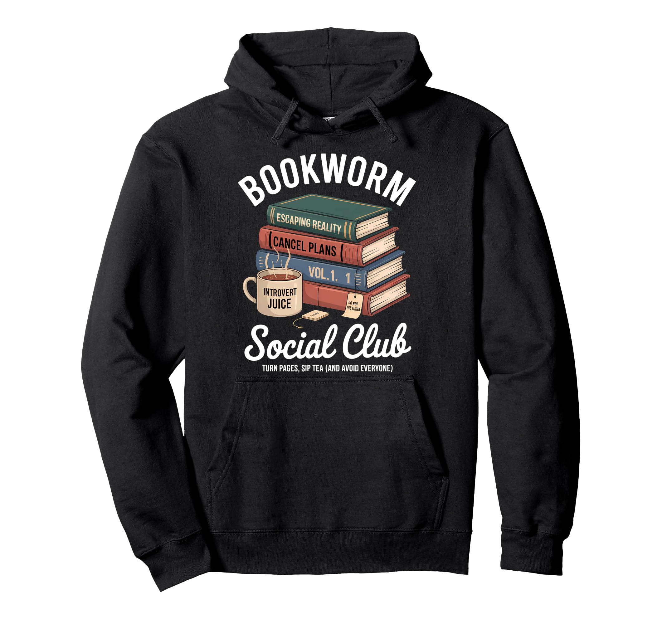 Bookworm Social Club Introvert Hoodie - Casual Everyday Wear for Adults - T-Shirt, Sweatshirt, Hoodie