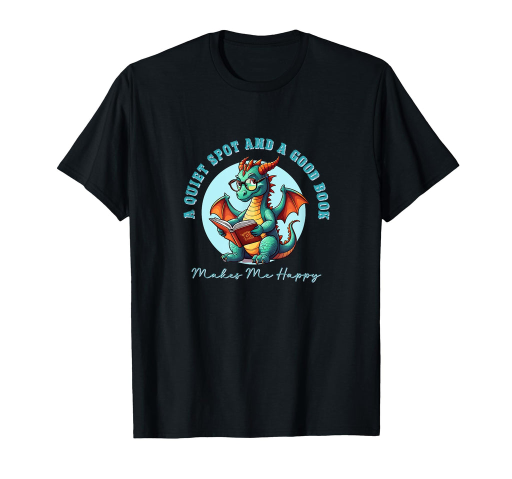 Reading Dragon Quiet Spot And Good Book T-Shirt - Trendy Graphic Men Women - T-Shirt, Sweatshirt, Hoodie
