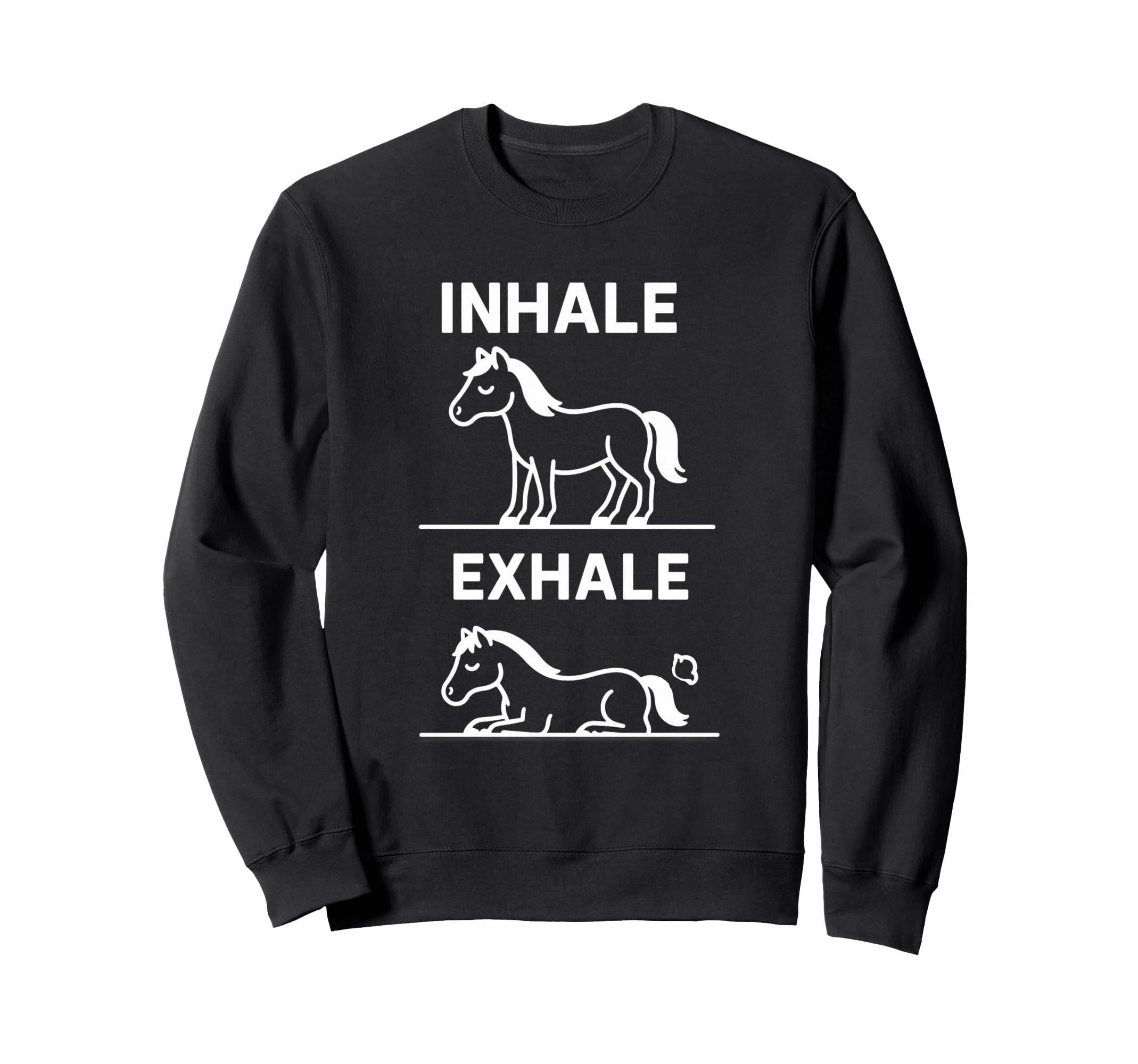 Funny Yoga Inhale Exhale Pooping Sweatshirt - Aesthetic Graphic Unisex - T-Shirt, Sweatshirt, Hoodie