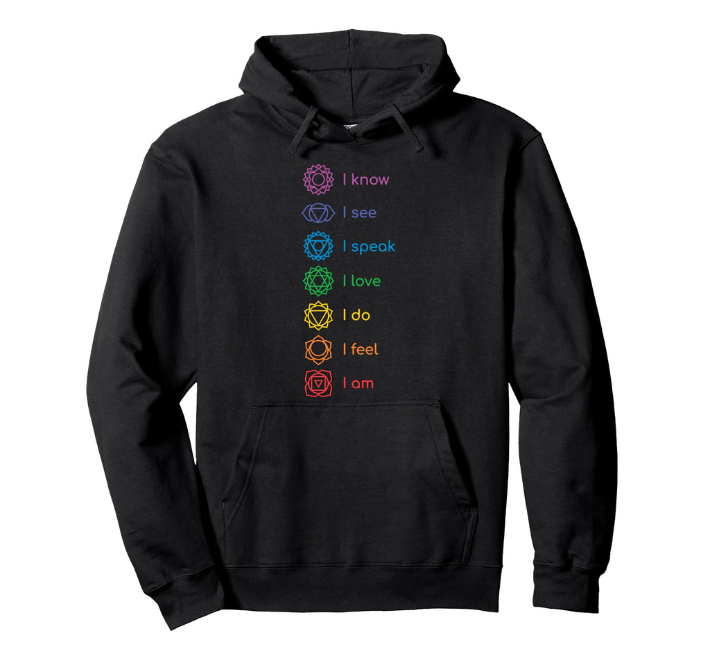 Chakras Yoga Meditation Zen Om Namaste Hoodie - Minimalist Print Men Women - T-Shirt, Sweatshirt, Hoodie
