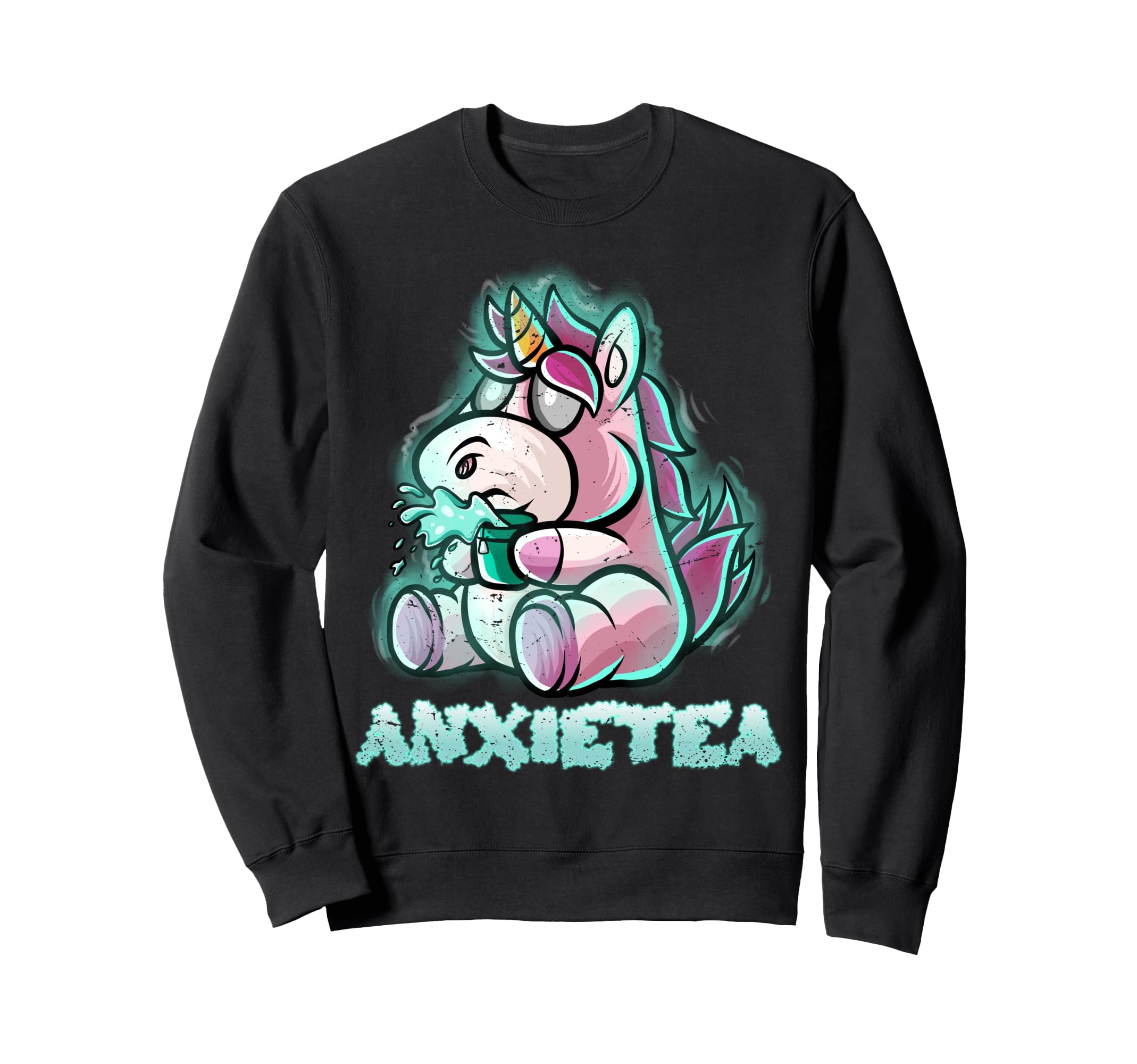 Introvert Tea Lover Nerd Unicorn Sweatshirt - Custom Art Print Men Women - T-Shirt, Sweatshirt, Hoodie