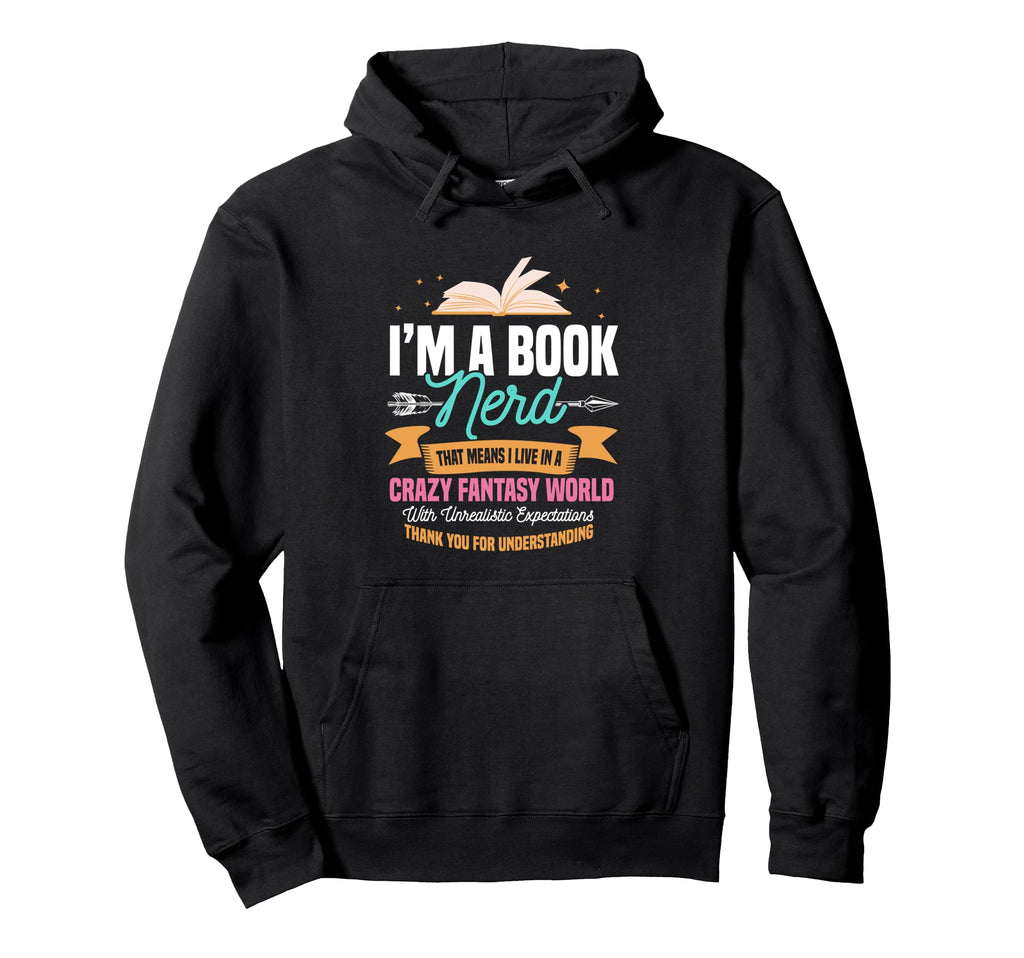 Funny Im Book Nerd Bookworm Reading Hoodie - Minimalist Print Men Women - T-Shirt, Sweatshirt, Hoodie