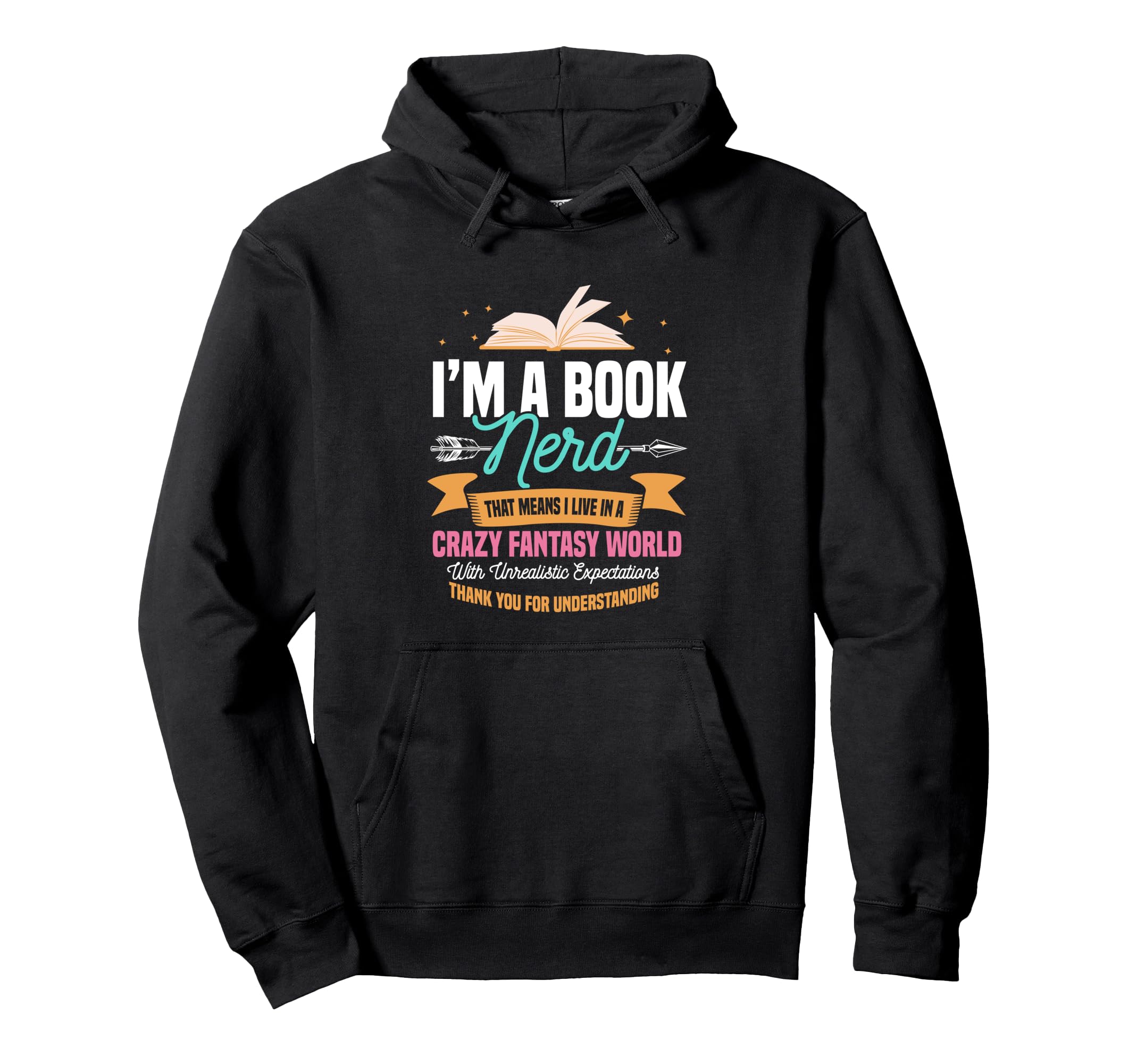 Funny Im Book Nerd Bookworm Reading Hoodie - Minimalist Print Men Women - T-Shirt, Sweatshirt, Hoodie