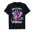 Just Who Loves Dragons Books Magical T-Shirt - Novelty Apparel Men Women - T-Shirt, Sweatshirt, Hoodie