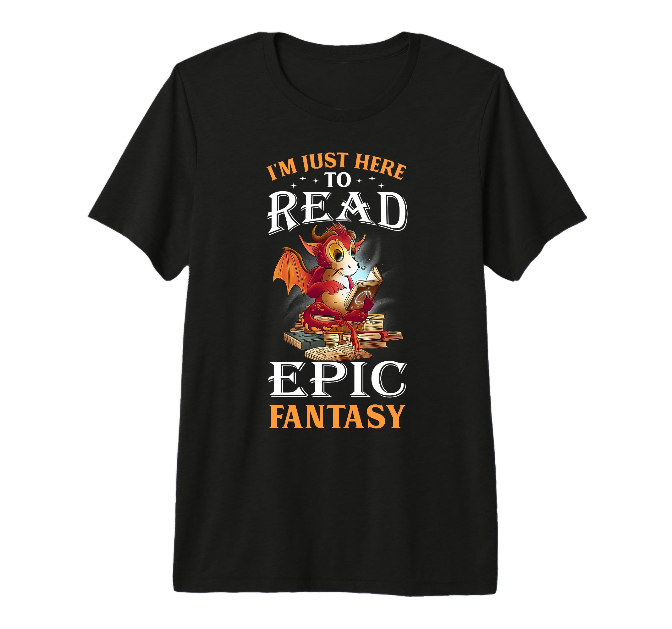 Bookworm Dragon Fantasy Book T-Shirt - Casual Everyday Wear Men Women - T-Shirt, Sweatshirt, Hoodie