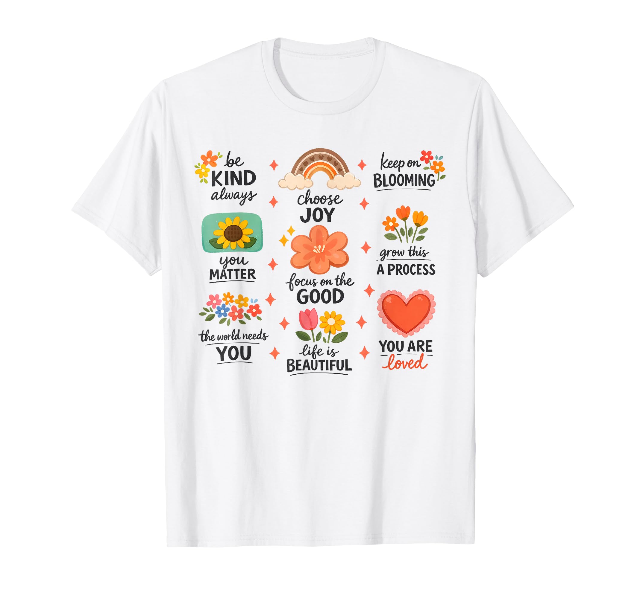 Mental Health Anxiety Be Kind Happiness T-Shirt - Trendy Graphic Unisex - T-Shirt, Sweatshirt, Hoodie