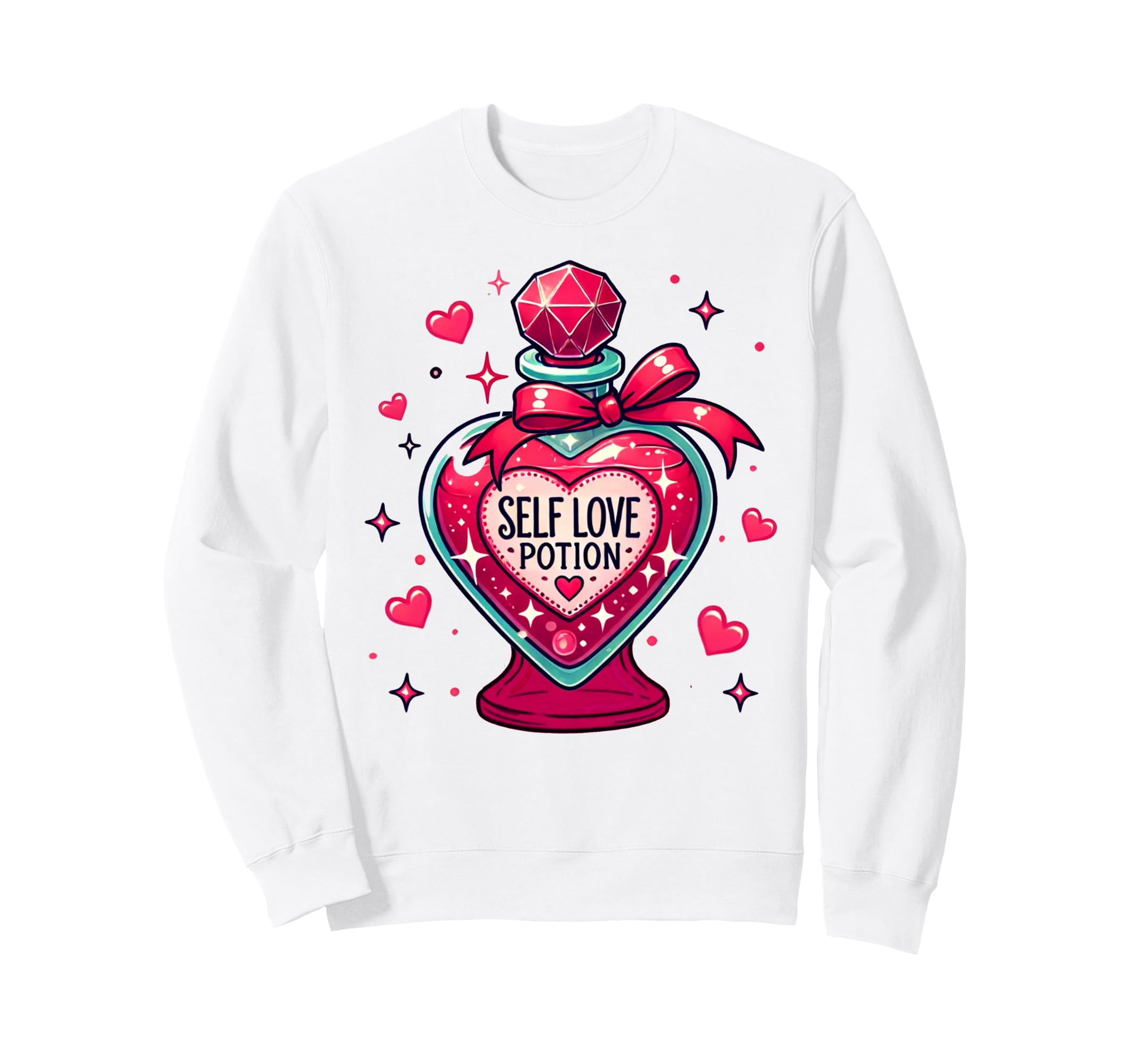 Valentines Self Care Positive Vibes Sweatshirt - Unique Graphic Unisex - T-Shirt, Sweatshirt, Hoodie