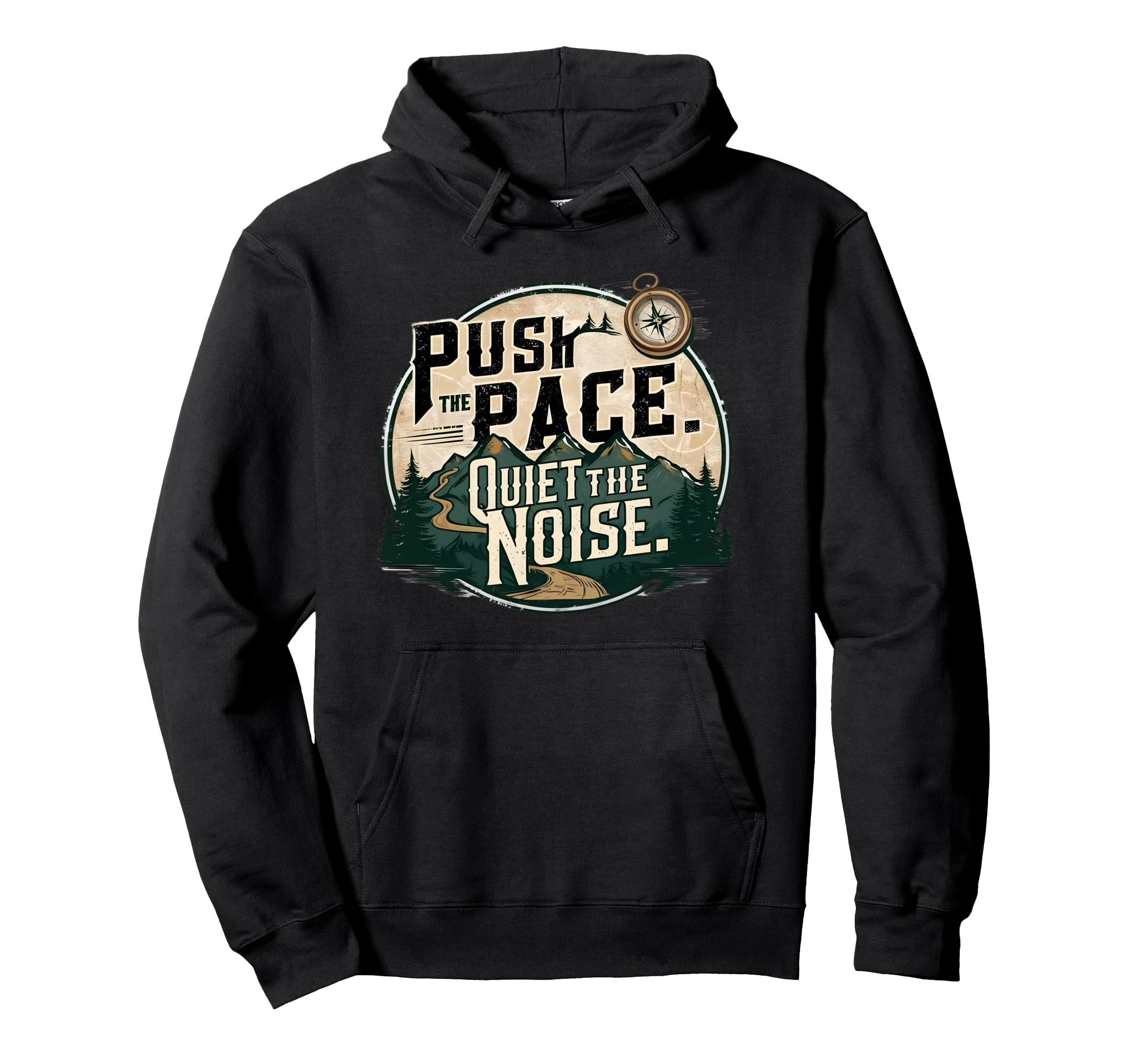 Quiet Noise Is Outdoor Hiking Motivation Hoodie - Unique Graphic Unisex - T-Shirt, Sweatshirt, Hoodie