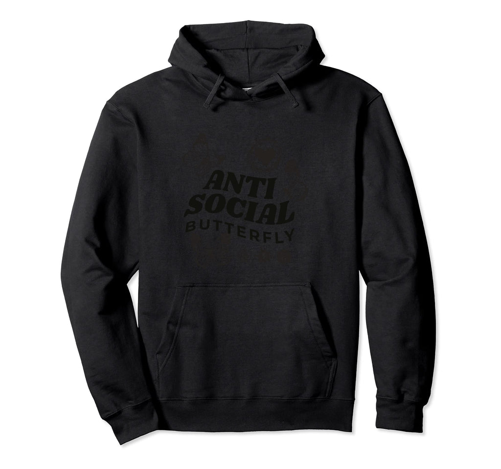 Antisocial Butterfly Introverts Unite Hoodie - Graphic Print Unisex - T-Shirt, Sweatshirt, Hoodie
