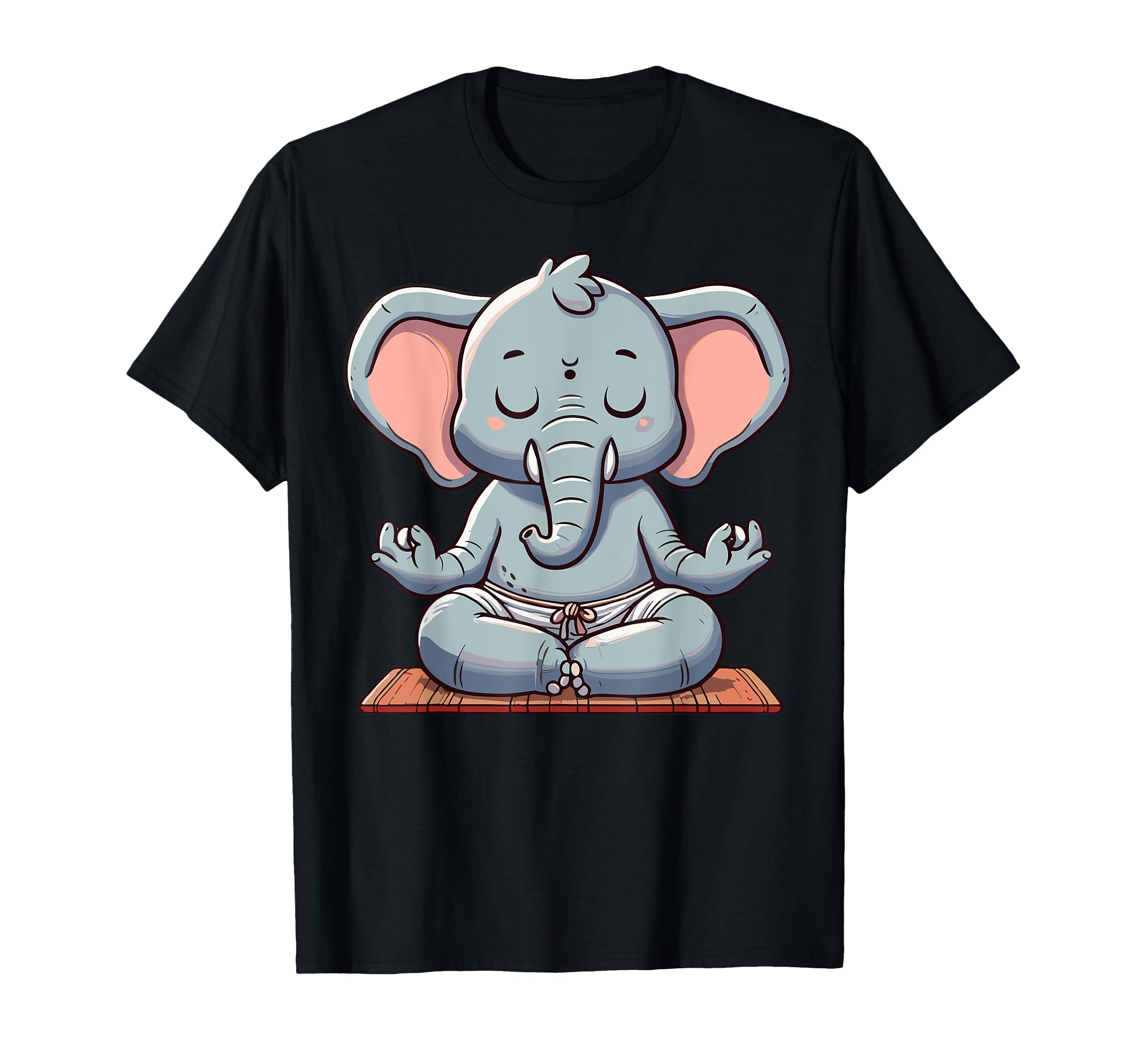Meditation Elephant Yoga Pose T-Shirt - Minimalist Print Men Women - T-Shirt, Sweatshirt, Hoodie