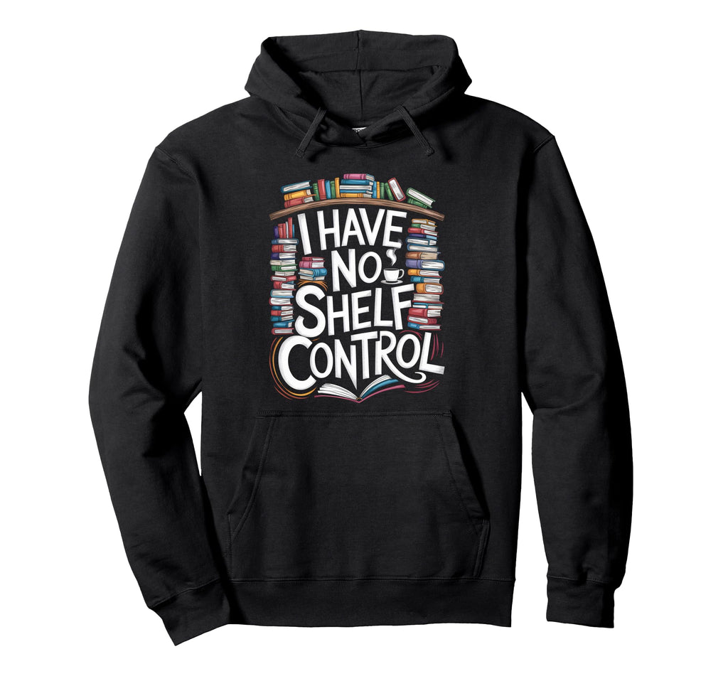 Overflowing Bookshelf No Shelf Hoodie - Fun Novelty Design Men Women - T-Shirt, Sweatshirt, Hoodie