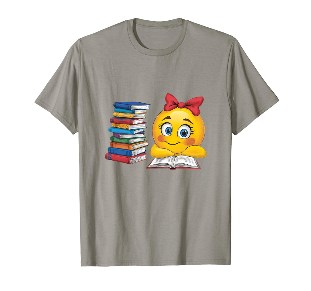 Reading Book Emoticon Funny Bookworm T-Shirt - Graphic Print Men Women - T-Shirt, Sweatshirt, Hoodie