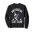 Antisocial Cat Club Introvert Sweatshirt - Aesthetic Graphic for Adults - T-Shirt, Sweatshirt, Hoodie
