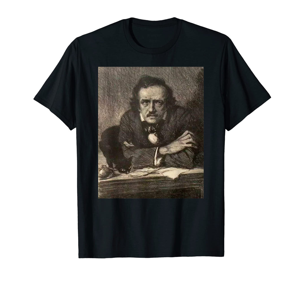Edgar Allen Poe Black Cat Cat Lover T-Shirt - Unique Graphic for Adults - T-Shirt, Sweatshirt, Hoodie