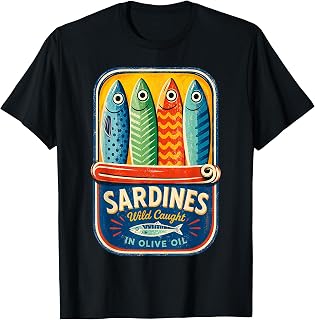 Sardines Tinned Fish Retro Graphic Summer for Men Women T-Shirt Unisex T-shirt, Sweatshirt, Hoodie, Long Sleeve Tee - T-Shirt, Sweatshirt, Hoodie