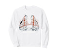 San Francisco Cat Golden Gates Sweatshirt - Fun Novelty Design for Adults - T-Shirt, Sweatshirt, Hoodie