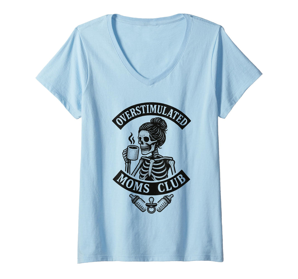 Moms Club Overstimulated Groovy Hoodie - Novelty Apparel Men Women - T-Shirt, Sweatshirt, Hoodie