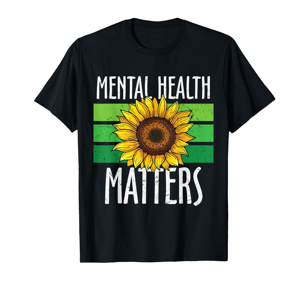 Green Sunflower Mental Health Matters T-Shirt - Trendy Graphic Men Women - T-Shirt, Sweatshirt, Hoodie