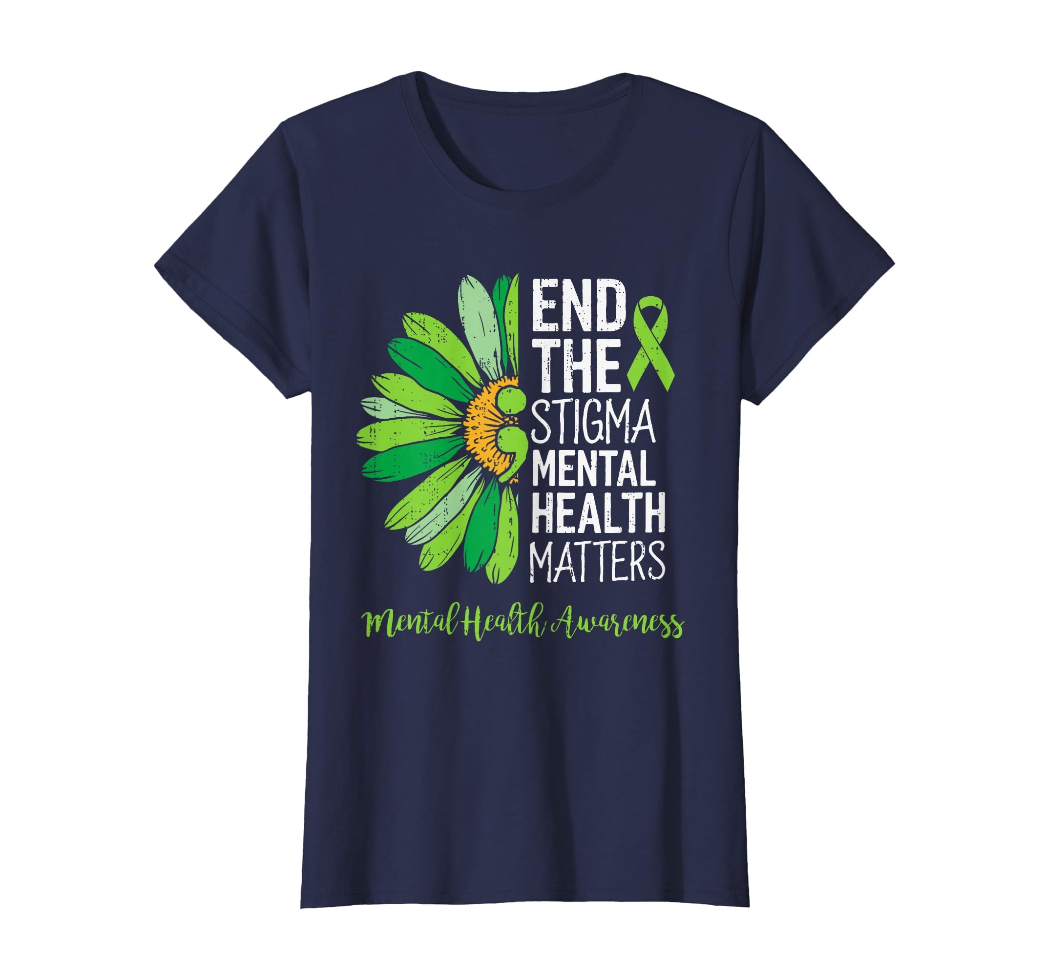 End Stigma Mental Health Matters T-Shirt - Casual Everyday Wear Men Women - T-Shirt, Sweatshirt, Hoodie