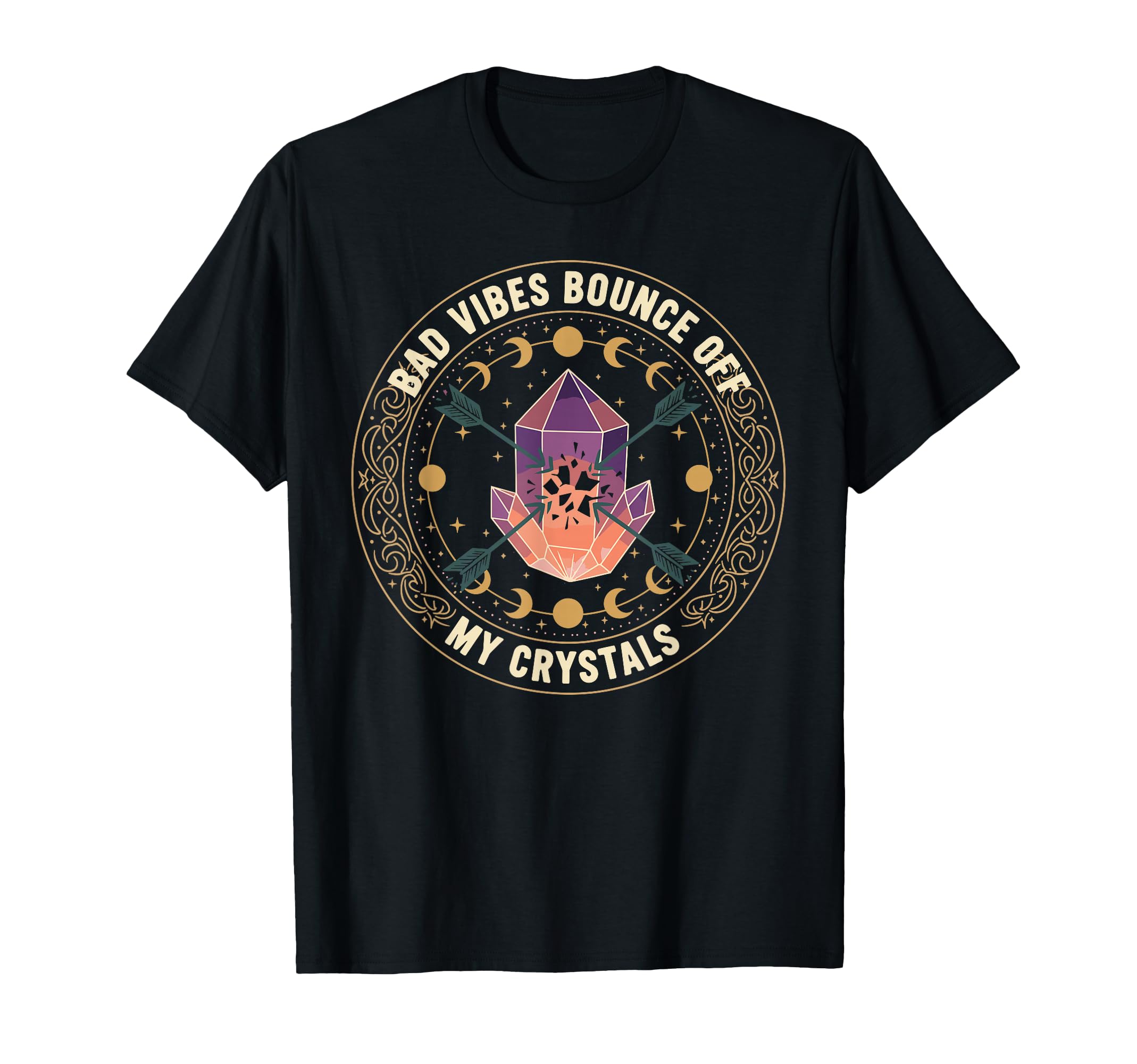 Crystal Lover Spiritual Protection T-Shirt - Unique Graphic Unisex - T-Shirt, Sweatshirt, Hoodie
