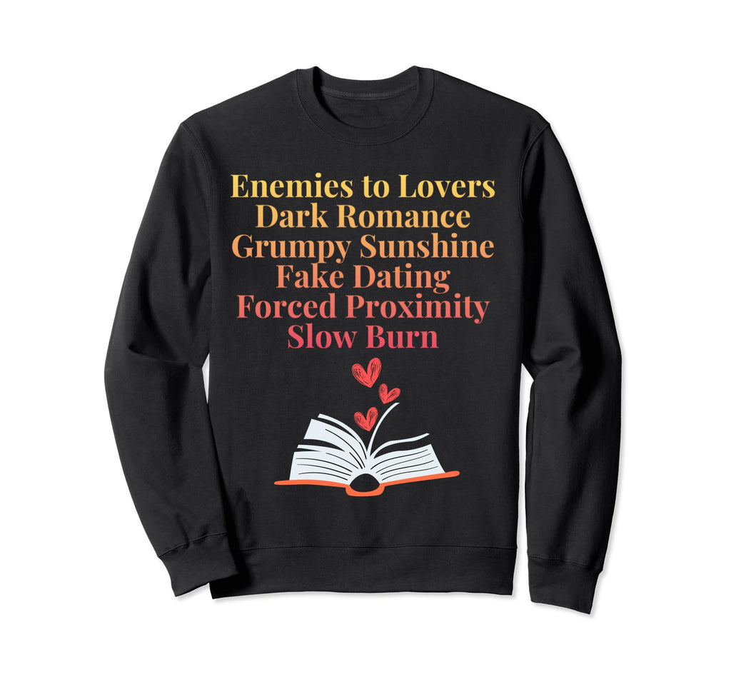 Bibliophile Romance Book Genre Sweatshirt - Streetwear Style for Adults - T-Shirt, Sweatshirt, Hoodie
