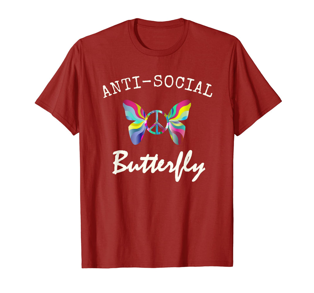 Antisocial Butterfly Antisocial T-Shirt - Casual Everyday Wear for Adults - T-Shirt, Sweatshirt, Hoodie