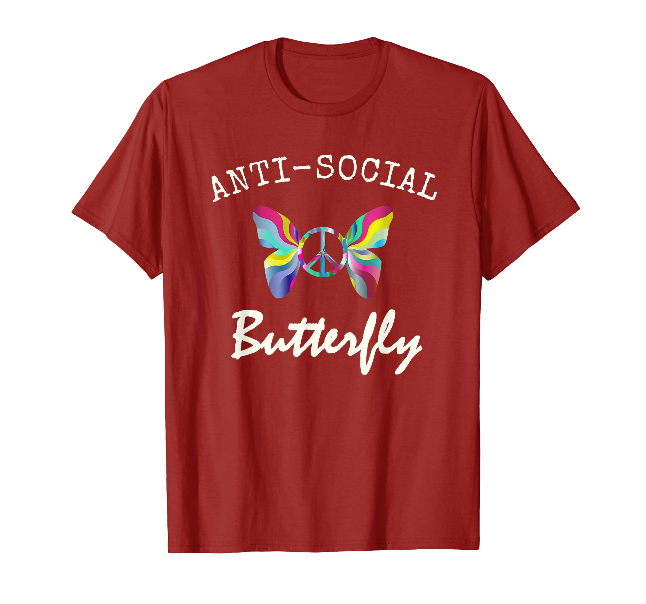 Antisocial Butterfly Antisocial T-Shirt - Casual Everyday Wear for Adults - T-Shirt, Sweatshirt, Hoodie