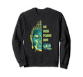 Om Mani Padme Hum Buddha Face Sweatshirt - Minimalist Print for Adults - T-Shirt, Sweatshirt, Hoodie