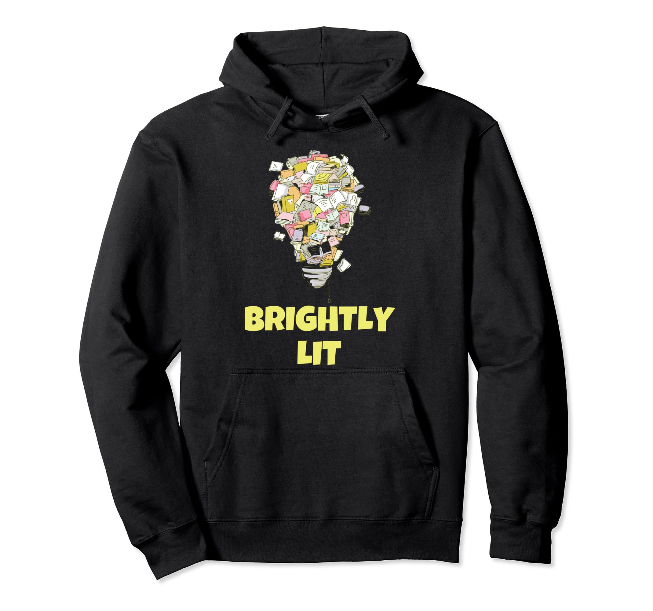 Brightly Lit Book Nerd Book Reading Hoodie - Custom Art Print Unisex - T-Shirt, Sweatshirt, Hoodie