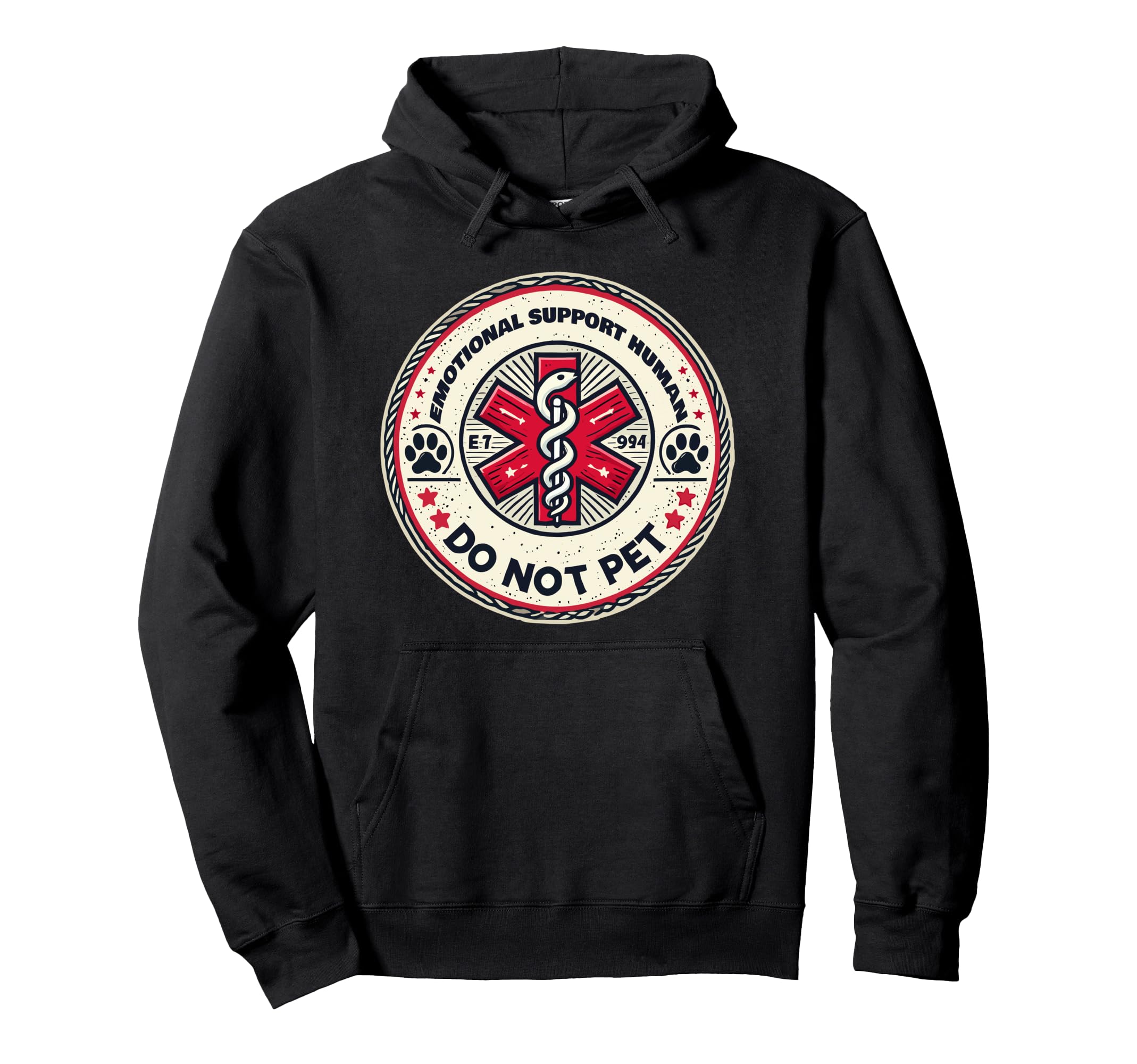 Emotional Animal Support Pet Lover Human Do Hoodie - Graphic Print Unisex - T-Shirt, Sweatshirt, Hoodie