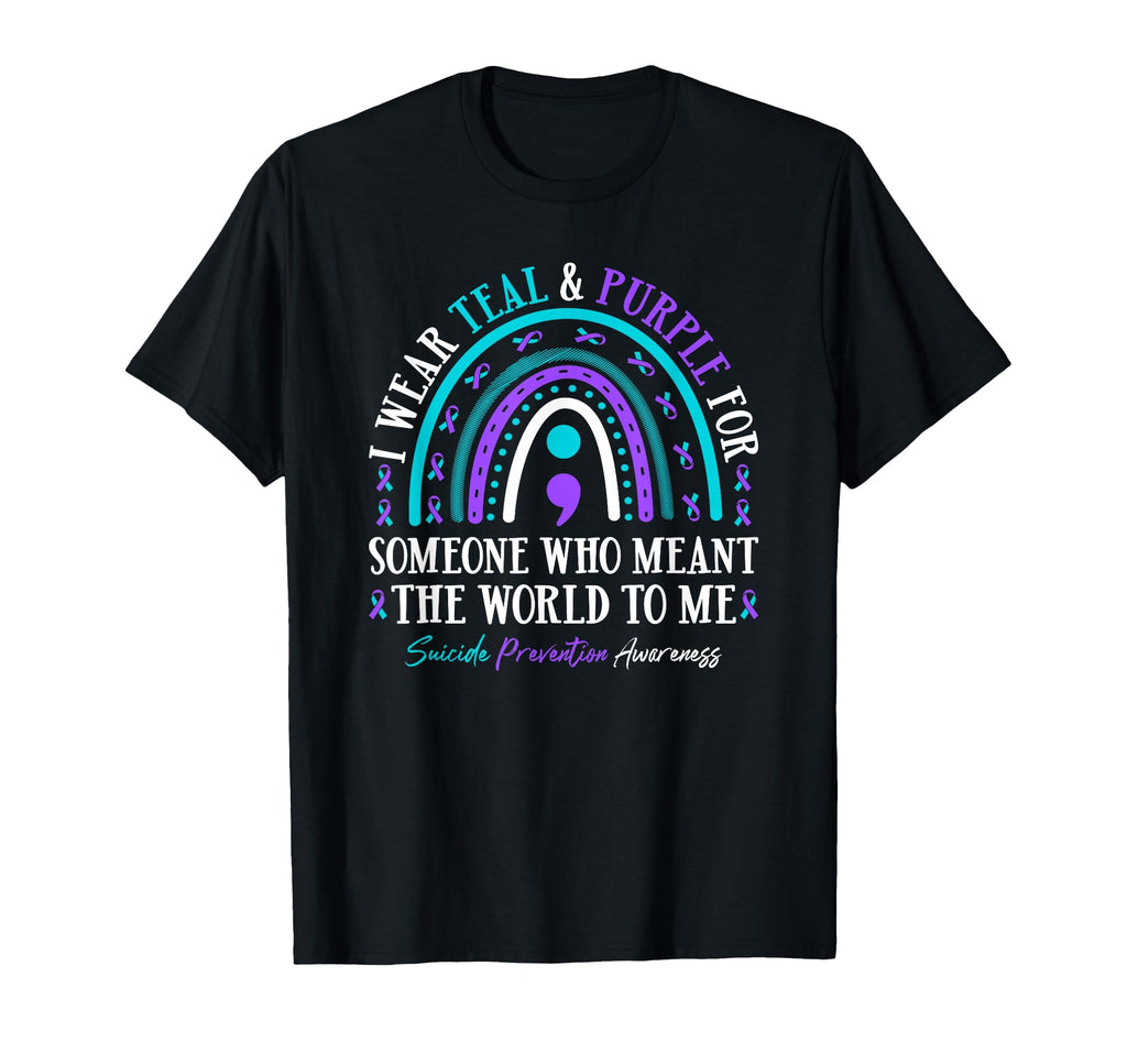 Suicide Prevention I Wear Teal And T-Shirt - Minimalist Print Unisex - T-Shirt, Sweatshirt, Hoodie