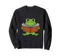 Frog Reading Book Goblincore Sweatshirt - Novelty Apparel for Adults - T-Shirt, Sweatshirt, Hoodie