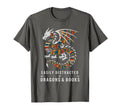 Kawaii I Just Love Dragons Books T-Shirt - Unique Graphic for Adults - T-Shirt, Sweatshirt, Hoodie