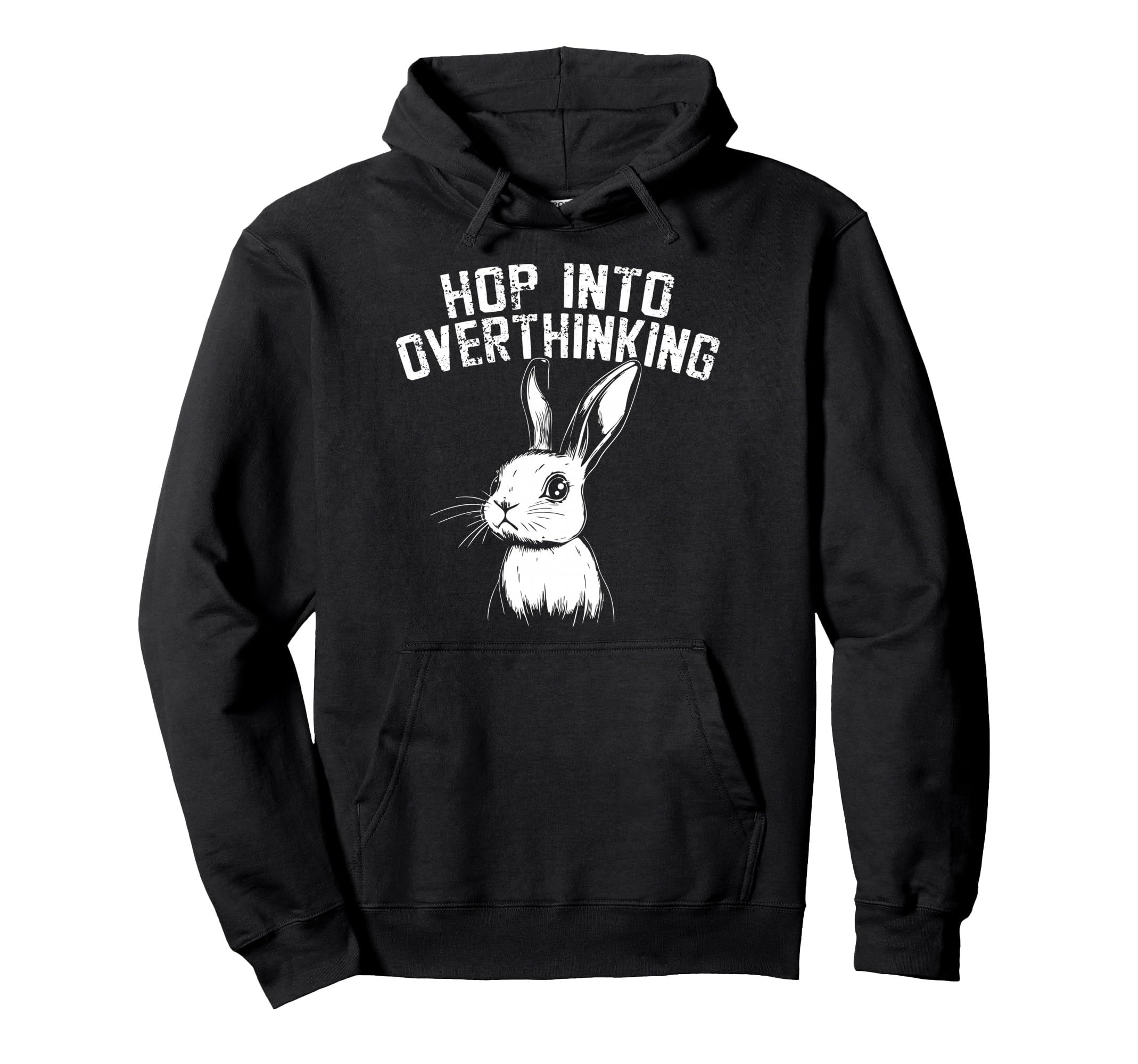 Bunny Fast Minded Overthinkers Hoodie - Minimalist Print Unisex - T-Shirt, Sweatshirt, Hoodie