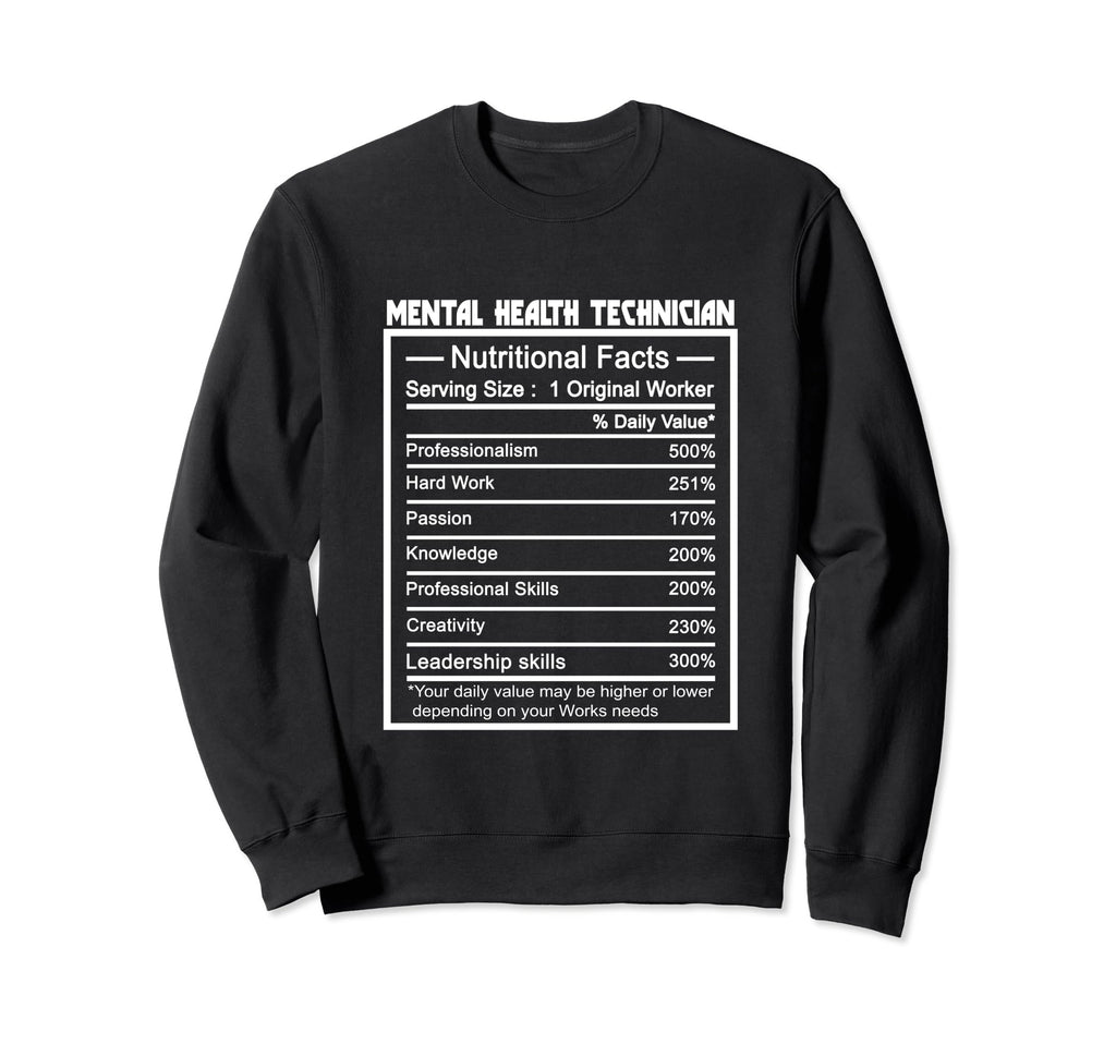 Funny Job Title Nutrition Facts Sweatshirt - Custom Art Print Men Women - T-Shirt, Sweatshirt, Hoodie