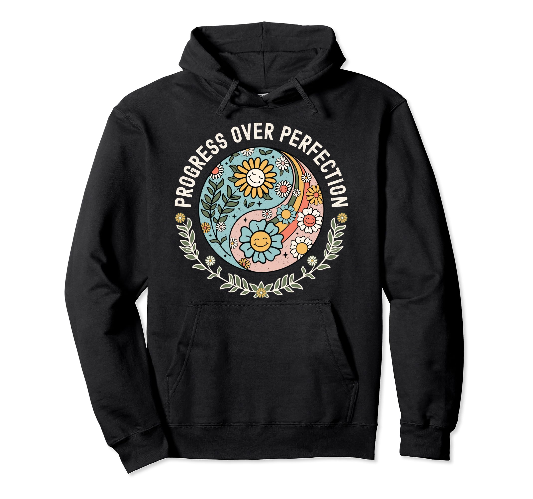 Progress Over Perfection Teacher Back Hoodie - Casual Everyday Wear Unisex - T-Shirt, Sweatshirt, Hoodie